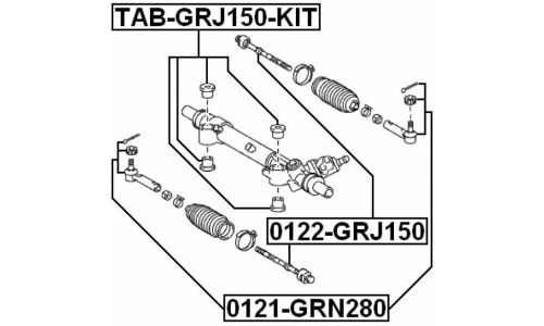 Тяга рулевая Febest, арт. 0122-GRJ150