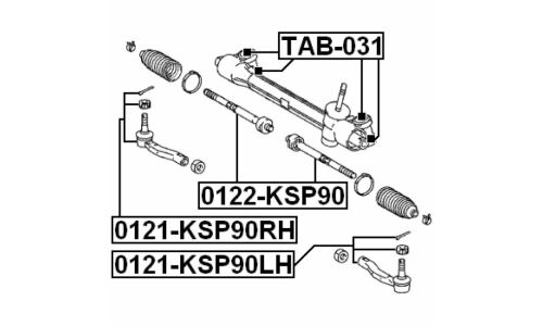 Тяга рулевая Febest, арт. 0122-KSP90