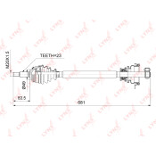 Привод в сборе LYNXauto, передний, левый, для Lada Largus, арт. CD-6705