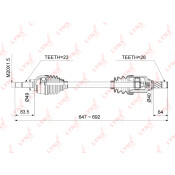Привод в сборе LYNXauto, передний, левый, для Lada Largus, арт. CD-6707