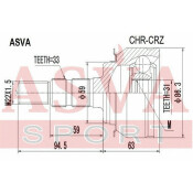 ШРУС Asva, передний, внешний, арт. CHR-CRZ