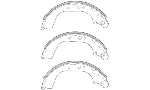 Колодки тормозные барабанные SB NAGAMOCHI, комплект на ось (4 шт), арт. BS21305