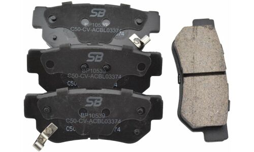 Колодки тормозные дисковые SB NAGAMOCHI, задние, комплект на ось (4 шт), арт. BP10539