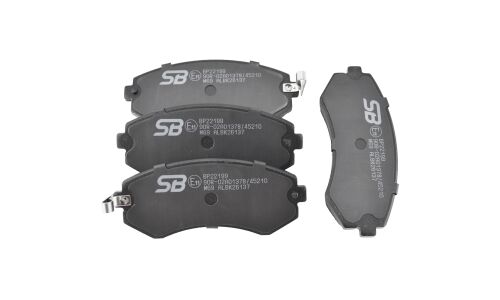 Колодки тормозные дисковые SB NAGAMOCHI, передние, комплект на ось (4 шт), арт. BP22199