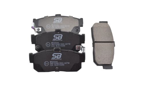 Колодки тормозные дисковые SB NAGAMOCHI, задние, комплект на ось (4 шт), арт. BP22224