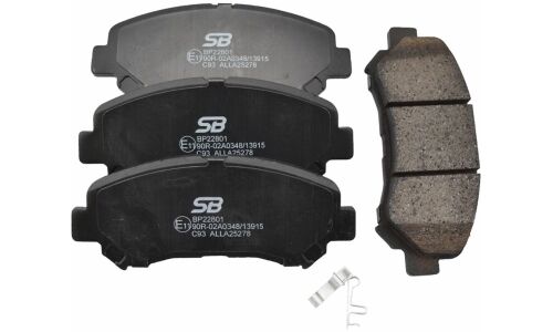 Колодки тормозные дисковые SB NAGAMOCHI, передние, комплект на ось (4 шт), арт. BP22801