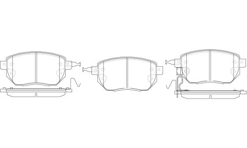 Колодки тормозные дисковые SB NAGAMOCHI, передние, комплект на ось (4 шт), арт. BP22901