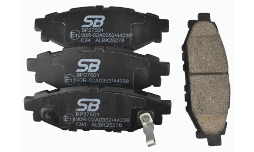 Колодки тормозные дисковые SB NAGAMOCHI, задние, комплект на ось (4 шт), арт. BP27501