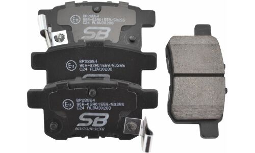 Колодки тормозные дисковые SB NAGAMOCHI, задние, комплект на ось (4 шт), арт. BP28864