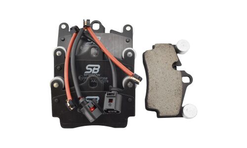 Колодки тормозные дисковые SB NAGAMOCHI, задние, комплект на ось (4 шт), арт. BP33347W