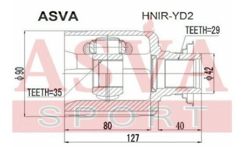 ШРУС Asva, передний, правый, внутренний, для Honda Pilot, арт. HNIR-YD2