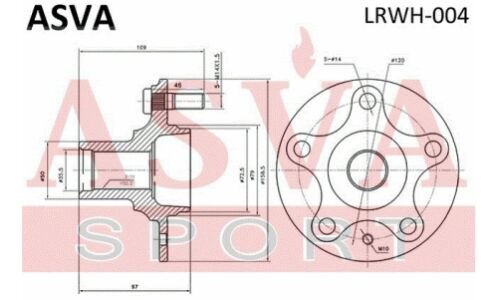 Ступица колеса | зад прав/лев Asva, арт. LRWH-004