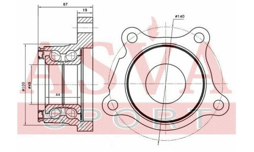 Ступица колеса Asva, для Toyota Land Cruiser, Lexus LX570, арт. TYWH-LC200RL