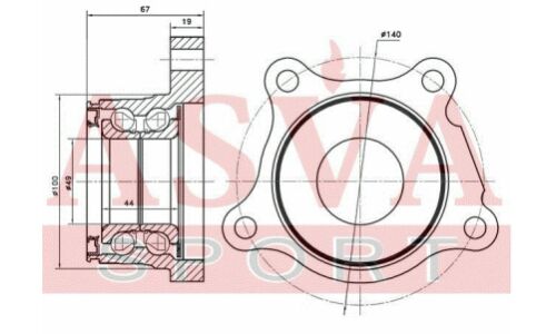 Ступица колеса Asva, арт. TYWH-LC200RR