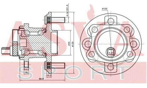 Ступица колеса Asva, арт. TYWH-KSP90R