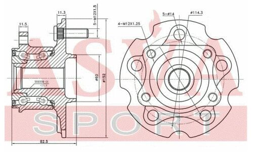 Ступица колеса Asva, арт. TYWH-ACA30MR