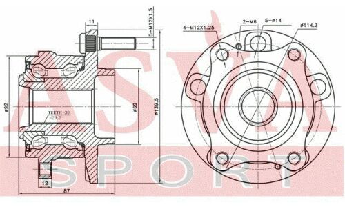 Ступица колеса Asva, арт. HYWH-X55F