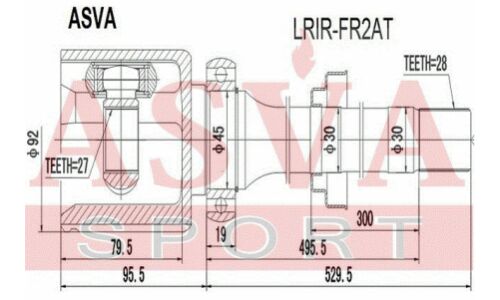 ШРУС Asva, внутренний, арт. LRIR-FR2AT