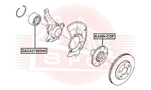 Подшипник ступицы колеса Asva, арт. DAC42780040