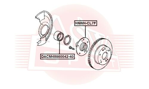 Подшипник ступицы колеса Asva, арт. DACM48860042-40