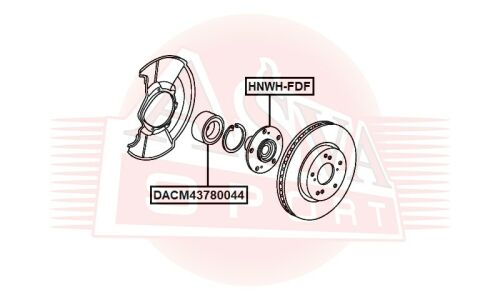 Подшипник ступицы Asva, арт. DACM43780044