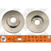 Диск тормозной NiBK, арт. RN1036