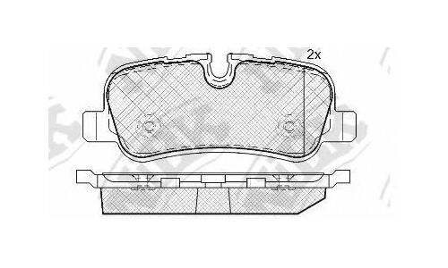 Колодки тормозные дисковые NiBK, комплект на ось (4 шт), арт. PN0485
