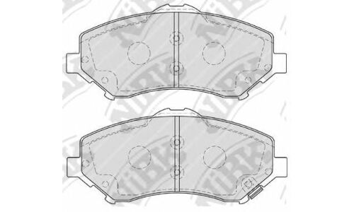 Колодки тормозные дисковые NiBK, комплект на ось (4 шт), арт. PN0496