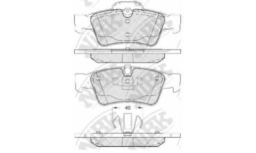 Колодки тормозные дисковые NiBK, комплект на ось (4 шт), арт. PN0507