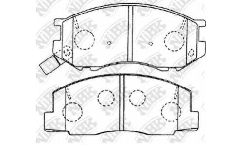 Колодки тормозные дисковые NiBK, комплект на ось (4 шт), арт. PN1328