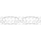 Колодки тормозные дисковые NiBK, комплект на ось (4 шт), арт. PN21002