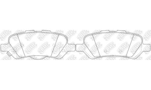 Колодки тормозные дисковые NiBK, комплект на ось (4 шт), арт. PN21002