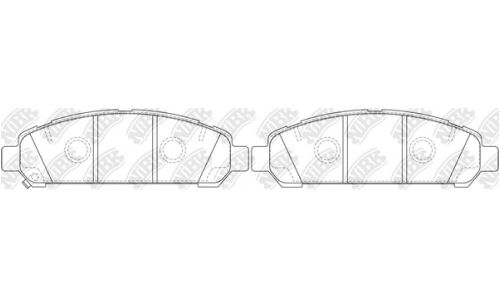 Колодки тормозные дисковые NiBK, комплект на ось (4 шт), арт. PN21003