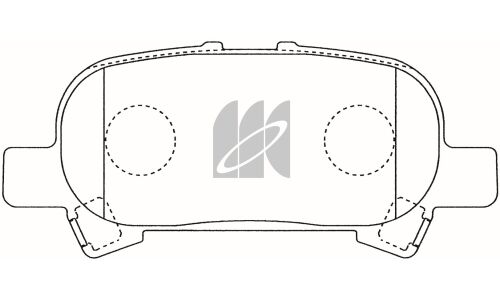 Колодки тормозные дисковые Kashiyama, комплект на ось (4 шт), арт. D2302