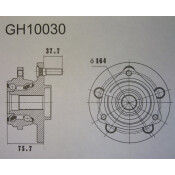 Ступица колеса GMB, передняя, левая, арт. GH10030