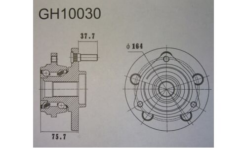 Ступица колеса GMB, передняя, левая, арт. GH10030