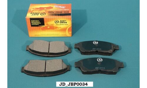 Колодки тормозные дисковые JD, передние, комплект на ось (4 шт), арт. JBP0034