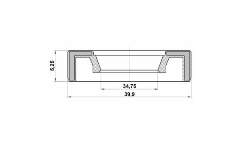 Сальник ступичный 34.75x39.9x5.25x11.6 | зад прав/лев Febest, арт. 95AAY-35400511X
