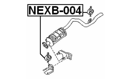 Крепление выхлопной трубы Febest, арт. NEXB-004