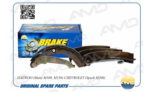 Колодки тормозные барабанные AMD, комплект на ось (4 шт), арт. AMD.BF226