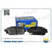 Колодки тормозные дисковые AMD, передние, комплект на ось (4 шт), арт. AMD.BF378