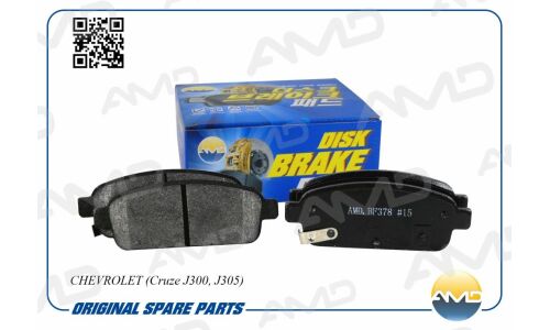 Колодки тормозные дисковые AMD, передние, комплект на ось (4 шт), арт. AMD.BF378