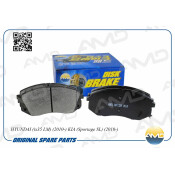 Колодки тормозные дисковые AMD, передние, комплект на ось (4 шт), арт. AMD.BF128