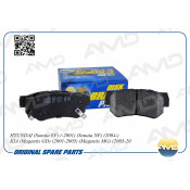 Колодки тормозные дисковые AMD, задние, комплект на ось (4 шт), арт. AMD.BF161