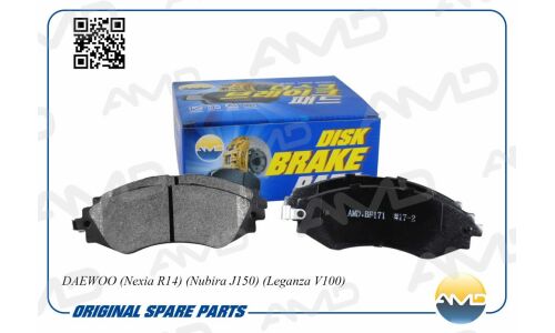 Колодки тормозные дисковые AMD, передние, комплект на ось (4 шт), арт. AMD.BF171