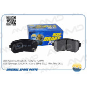 Колодки тормозные дисковые AMD, задние, комплект на ось (4 шт), арт. AMD.BF167