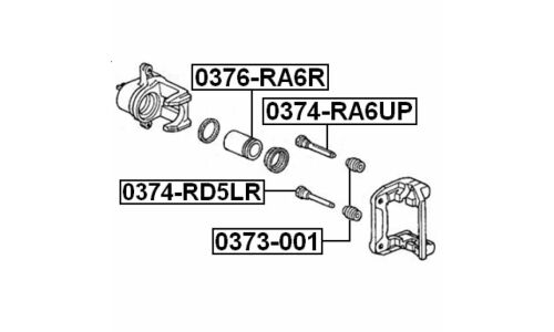 Направляющая тормозного суппорта Febest, задняя, арт. 0374-RA6UP