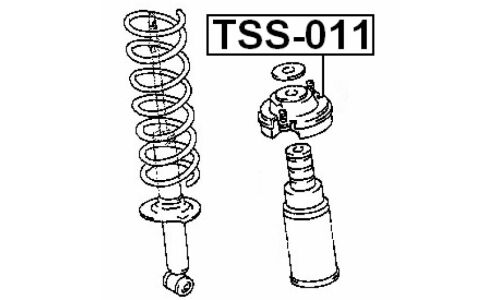 Опора амортизатора Febest задняя, правая/левая, арт. TSS-011