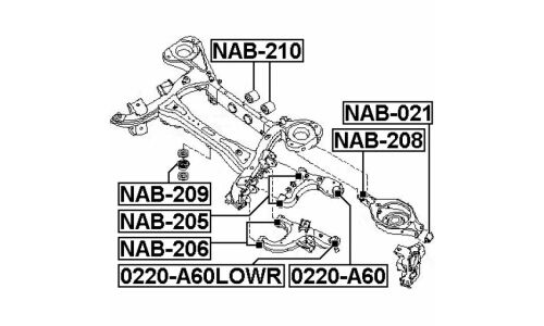 Опора шаровая Febest, арт. 0220-A60LOWR