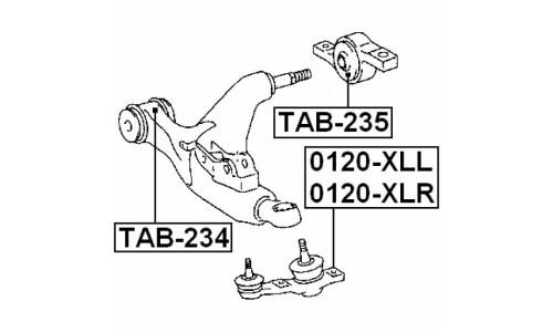 Опора шаровая Febest, арт. 0120-XLR